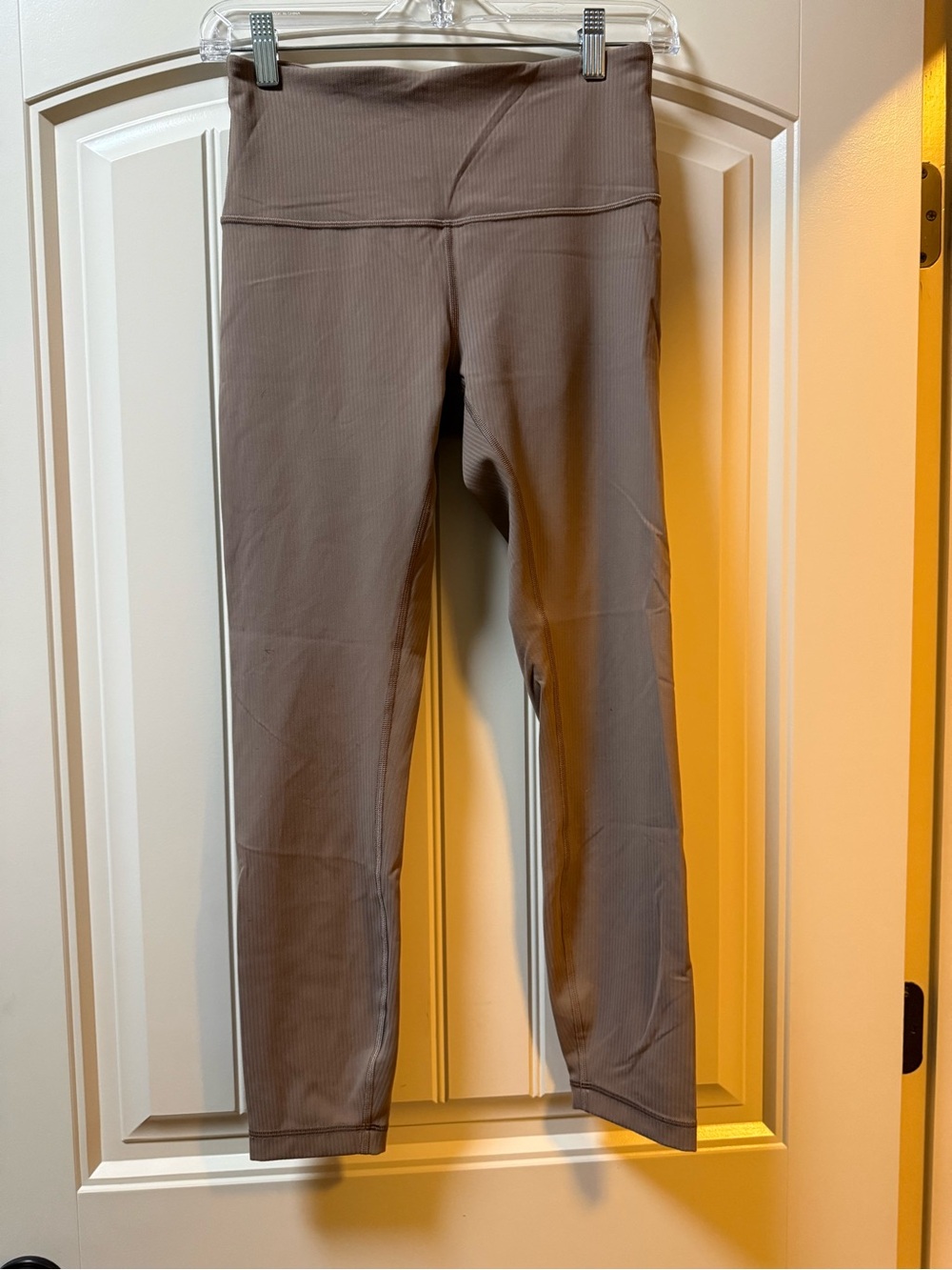 lululemon athletica Ribbed High-Waist Leggings in Taupe Brown